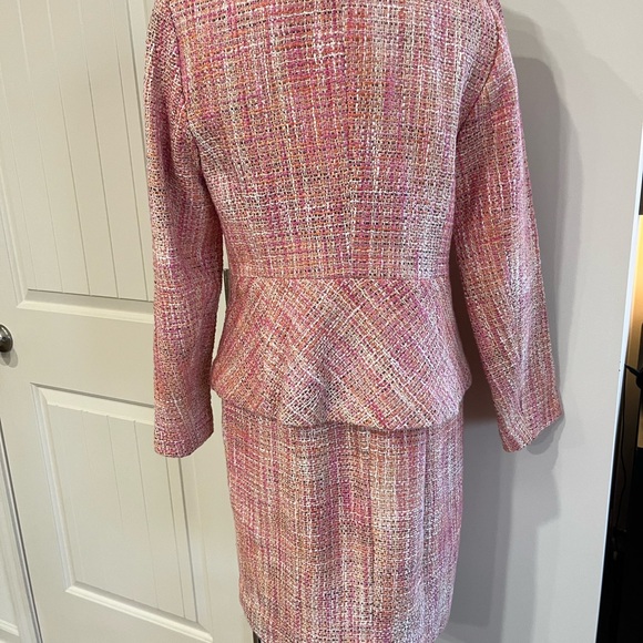 Talbots Multicolor pink Tweed Fabric 2 piece suit - Picture 7 of 9